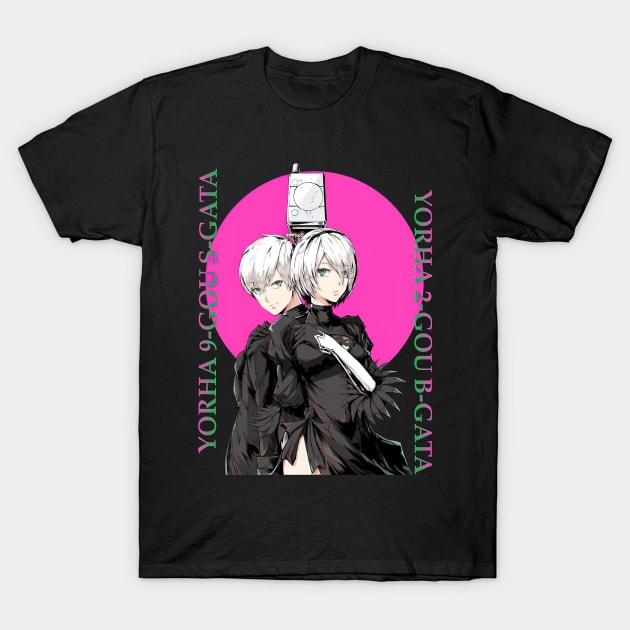 YoRHa 2-gou B-gata Nier Automata T-Shirt by HammiltenJohn